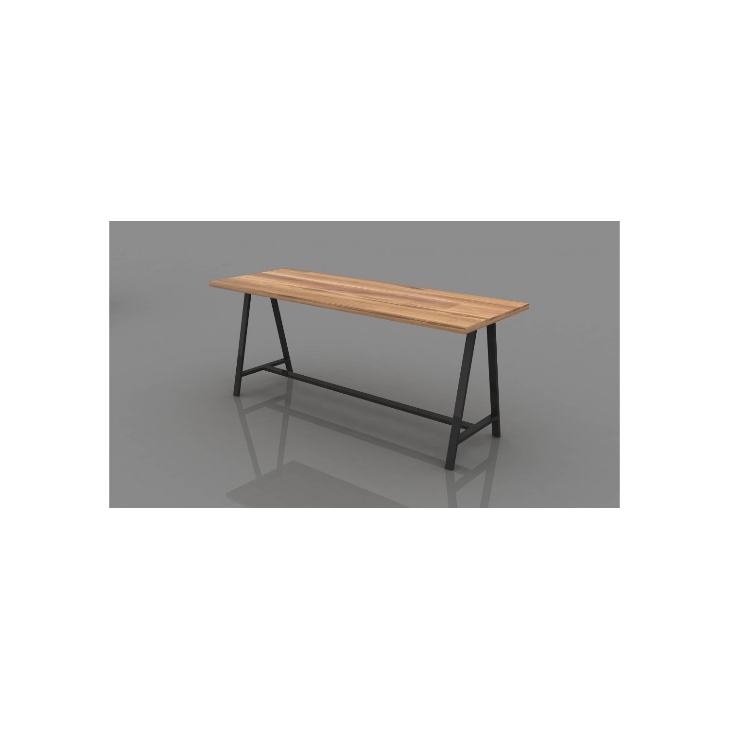 Endüstriyel Mobilya Kahve Masif Çalışma Masası 180 cm Fiyatı