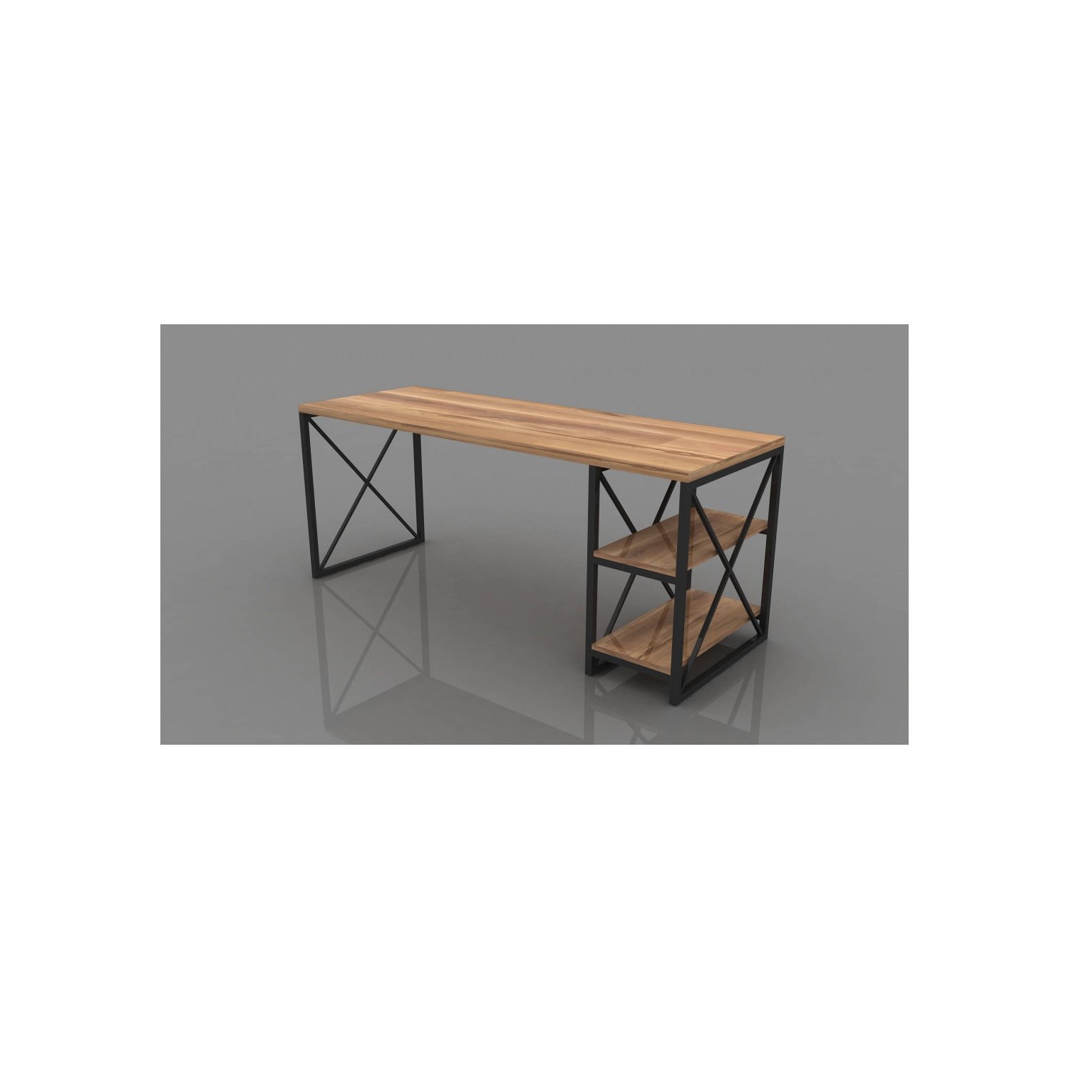 Endüstriyel Mobilya Palmat Masif Çalışma Masası 150 cm Fiyatı