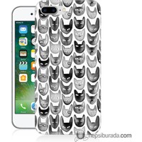 Teknomeg iPhone 7 Plus Kapak Kılıf Kediler Baskılı Silikon