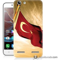 Teknomeg Lenovo K5 Kılıf Kapak Türk Bayrağı Baskılı Silikon