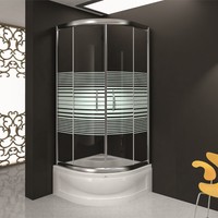 Hydrocabin Elit 816 H 90*90 5 Mm Yatay Cizgili Kabin+Oval Mini Kuvet