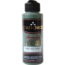 Cadence Premium Akrilik Boya 9006 Yağ Yeşili Yarımat Özellikli 120 ml Dekoratif Boyama İçin