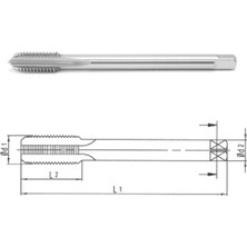 Mte - Makina Takım M20X2 Hss-E Dın 374/C Metrik İnce Vidalı Düz Kanallı Makina Kılavuzu - B00105752008