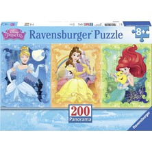 Ravensburger 200 Parçalı Panorama Puzzle Want Disney Prensesler-128259