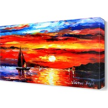 Dekor Sevgisi Turuncu Günbatımı Canvas Tablo  45x30 cm