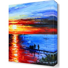 Dekor Sevgisi Sahil Yürüyüşü Canvas Tablo  45x30 cm