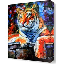 Dekor Sevgisi Heybetli Kaplan Canvas Tablo  45x30 cm
