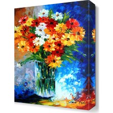 Dekor Sevgisi Papatyalar Canvas Tablo  45x30 cm