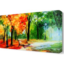 Dekor Sevgisi Parktaki Bank Canvas Tablo  45x30 cm