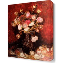 Dekor Sevgisi Pembe Çiçekler Canvas Tablo  45x30 cm