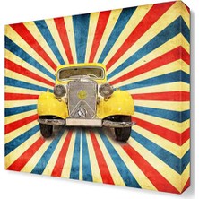 Dekor Sevgisi Nostalji Araba Canvas Tablo  30x30 cm