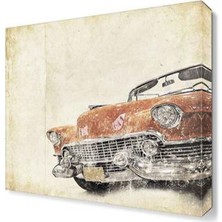 Dekor Sevgisi Nostalji Araba2 Canvas Tablo  30x30 cm