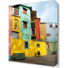 Dekor Sevgisi Nostaljik Evler Canvas Tablo  45x30 cm