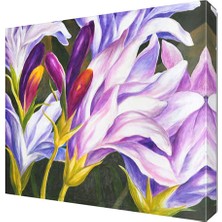 Dekor Sevgisi Mor Çiçek5 Tablosu 45x30 cm