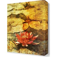 Dekor Sevgisi Yapraklar ve Çiçek Tablosu 45x30 cm