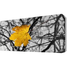 Dekor Sevgisi Sarı Yaprak Canvas Tablo  45x30 cm