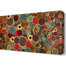 Dekor Sevgisi Renkli Daireler Tablosu 45x30 cm