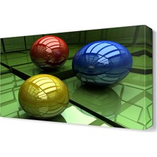 Dekor Sevgisi Renkli Toplar Tablosu 45x30 cm