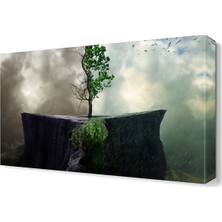 Dekor Sevgisi Dökülen Ağaç Tablosu 45x30 cm