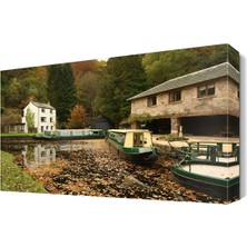 Dekor Sevgisi Sudaki Yapraklar Canvas Tablo  45x30 cm