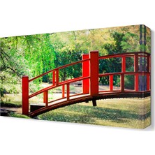 Dekor Sevgisi Kırmızı Köprü Tablosu 45x30 cm