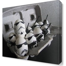 Dekor Sevgisi Gözlüklü Yumurtalar Tablosu 40x40 cm