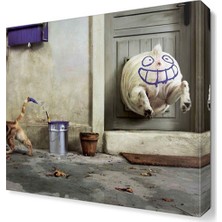 Dekor Sevgisi Komik Surat Tablosu 30x30 cm