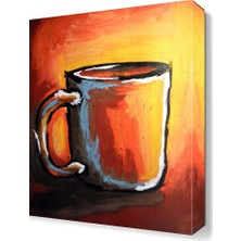 Dekor Sevgisi Yağlı Boya Kahve Reami Tablosu 45x30 cm
