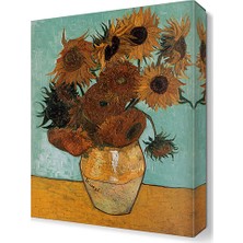 Dekor Sevgisi Van Gogh Vazodaki Ayçiçekleri Tablosu 45x30 cm