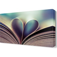 Dekor Sevgisi Kalp Yaprak2 Tablosu 45x30 cm