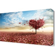 Dekor Sevgisi Kalp Ağacı Tablosu 45x30 cm