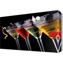 Dekor Sevgisi Renkli İçecekler Canvas Tablo  75x50 cm