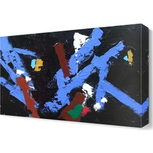 Dekor Sevgisi Mavi Çizgiden İnsanlar Tablosu 45x30 cm
