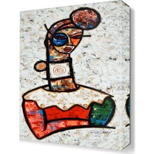 Dekor Sevgisi Renkleri Kadın Tablosu 45x30 cm