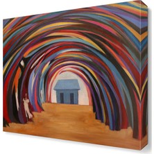 Dekor Sevgisi Renkli Tünel Tablosu 30x30 cm