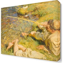 Dekor Sevgisi Balık Tutanlar Tablosu 30x30 cm