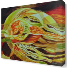 Dekor Sevgisi Yeşil Desenler Tablosu 30x30 cm