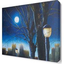 Dekor Sevgisi Sokak Lambaları Tablosu 30x30 cm