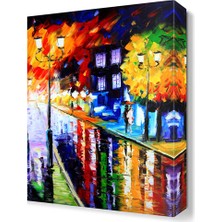 Dekor Sevgisi Rengarenk Sokak Tablosu 45x30 cm