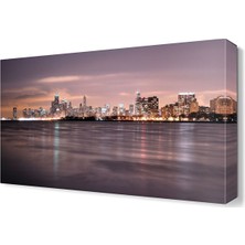 Dekor Sevgisi Chicago Şehir Manzara Tablosu 45x30 cm