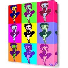 Dekor Sevgisi Betty Boop Canvas Tablo  30x30 cm