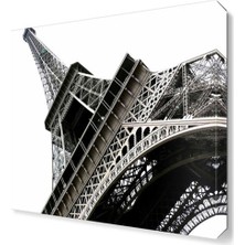 Dekor Sevgisi Eyfel Kulesi Siyah Beyaz Tablosu 30x30 cm