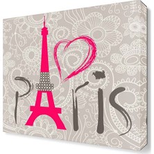 Dekor Sevgisi Paris Yazısı Tablosu 30x30 cm