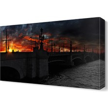 Dekor Sevgisi Güneş Batışı Tablosu 45x30 cm