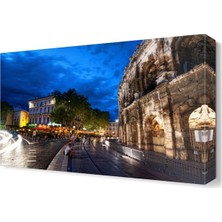 Dekor Sevgisi Sokakta Oturan İnsanlar Tablosu 45x30 cm