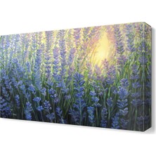 Dekor Sevgisi Küçük Mor Çiçekler Tablosu 45x30 cm