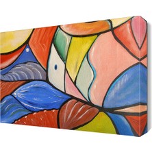 Dekor Sevgisi Renkli Yaprak Desenleri Tablosu 45x30 cm