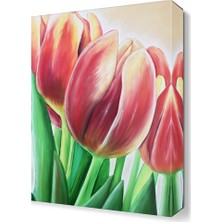 Dekor Sevgisi Dekoratif Laleler Canvas Tablo 45x30 cm