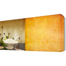 Dekor Sevgisi Dekoratif Kuğu ve Balık Tablo 45x30 cm