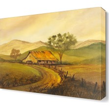 Dekor Sevgisi Köydeki Ev Tablosu 45x30 cm